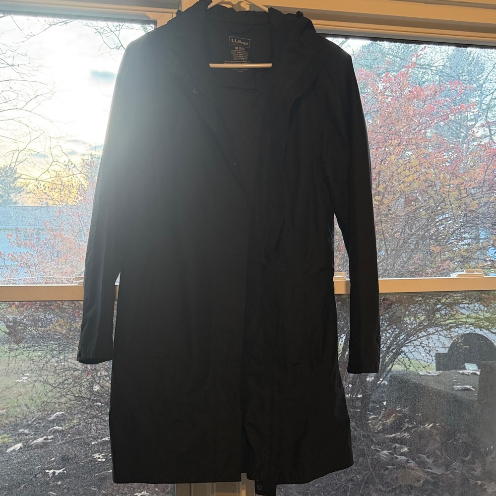 L.L. Bean Women's Black Trench Coat